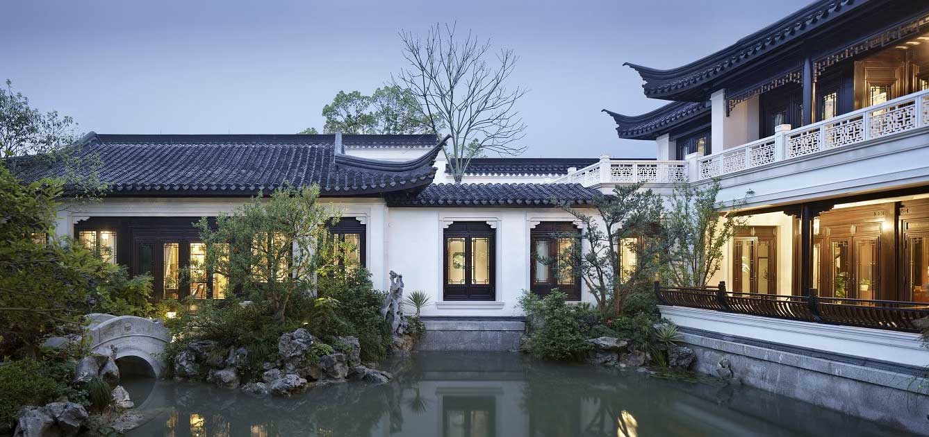 中式风格别墅庭院 借景妙造乾坤